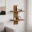 vidaXL Falpolc Antik Fa 30 x 13.5 x 43 cm Szerelt Fa