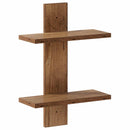 vidaXL Falpolc Antik Fa 30 x 13.5 x 43 cm Szerelt Fa