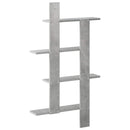 vidaXL Falpolc Betonszürke 61 x 13,5 x 105 cm Szerelt Fa