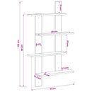 vidaXL Falpolc Füstös Tölgy 61 x 13,5 x 105 cm Szerelt Fa