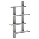 vidaXL Falpolc Szürke Sonoma 61 x 13,5 x 105 cm Szerelt Fa