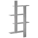 vidaXL Falpolc Szürke Sonoma 61 x 13,5 x 105 cm Szerelt Fa