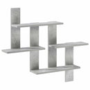 vidaXL Falpolc Betonszürke 85 x 13,5 x 73,5 cm Szerelt Fa