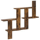 vidaXL Falpolc Füstös Tölgy 85 x 13,5 x 73,5 cm Szerelt Fa