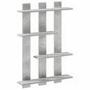 vidaXL Falpolc Betonszürke 61 x 13,5 x 88 cm Szerelt Fa
