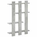 vidaXL Falpolc Betonszürke 61 x 13,5 x 88 cm Szerelt Fa