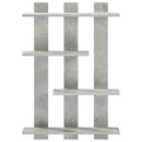 vidaXL Falpolc Betonszürke 61 x 13,5 x 88 cm Szerelt Fa