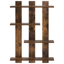 vidaXL Falpolc Füstös Tölgy 61 x 13,5 x 88 cm Szerelt Fa