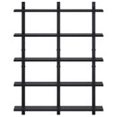 vidaXL Falpolc Fekete Tölgy 79.5 x 13.5 x 102 cm Szerelt Fa