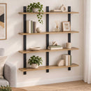 vidaXL Falpolc Kézműves Tölgy 79.5 x 13.5 x 80 cm Szerelt Fa