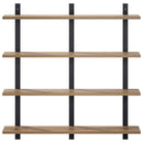 vidaXL Falpolc Kézműves Tölgy 79.5 x 13.5 x 80 cm Szerelt Fa