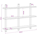 vidaXL Falpolc Sonoma Tölgy 79.5 x 13.5 x 58 cm Szerelt Fa