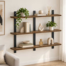 vidaXL Falpolc Füstös Tölgy 79.5 x 13.5 x 58 cm Szerelt Fa