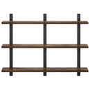 vidaXL Falpolc Füstös Tölgy 79.5 x 13.5 x 58 cm Szerelt Fa