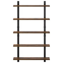 vidaXL Falpolc Füstös Tölgy 60.5 x 13.5 x 102.5 cm Szerelt Fa