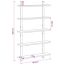 vidaXL Falpolc Füstös Tölgy 60.5 x 13.5 x 102.5 cm Szerelt Fa