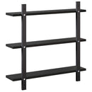 vidaXL Falpolc Fekete Tölgy 60.5 x 13.5 x 58.5 cm Szerelt Fa