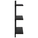 vidaXL Falpolc Fekete Tölgy 60.5 x 13.5 x 58.5 cm Szerelt Fa