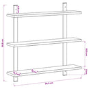 vidaXL Falpolc Antik Fa 60.5 x 13.5 x 58.5 cm Szerelt Fa