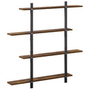 vidaXL Falpolc Füstös Tölgy 100 x 13,5 x 101 cm Szerelt Fa