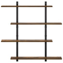 vidaXL Falpolc Füstös Tölgy 100 x 13,5 x 101 cm Szerelt Fa