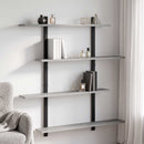 vidaXL Falpolc Szürke Sonoma 100 x 13.5 x 101 cm Szerelt Fa