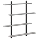 vidaXL Falpolc Szürke Sonoma 100 x 13.5 x 101 cm Szerelt Fa