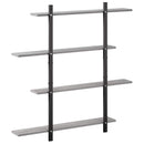 vidaXL Falpolc Szürke Sonoma 100 x 13.5 x 101 cm Szerelt Fa