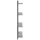 vidaXL Falpolc Szürke Sonoma 100 x 13.5 x 101 cm Szerelt Fa