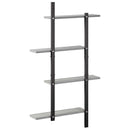 vidaXL Falpolc Szürke Sonoma 61 x 13,5 x 105,5 cm Szerelt Fa