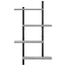 vidaXL Falpolc Szürke Sonoma 61 x 13,5 x 105,5 cm Szerelt Fa