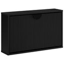 vidaXL Cipőszekrény VENRAY 70 x 17 x 43 cm Szerelt Fa Fekete
