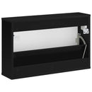 vidaXL Cipőszekrény VENRAY 70 x 17 x 43 cm Szerelt Fa Fekete