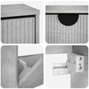 vidaXL Cipőszekrény VENRAY 70 x 17 x 43 cm Szerelt Fa Betonszürke