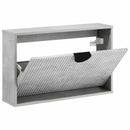 vidaXL Cipőszekrény VENRAY 70 x 17 x 43 cm Szerelt Fa Betonszürke
