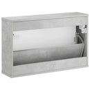 vidaXL Cipőszekrény VENRAY 70 x 17 x 43 cm Szerelt Fa Betonszürke