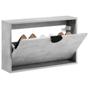 vidaXL Cipőszekrény VENRAY 70 x 17 x 43 cm Szerelt Fa Betonszürke