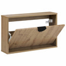 vidaXL Cipőszekrény VENRAY 70 x 17 x 43 cm Szerelt Fa Kézműves Tölgy