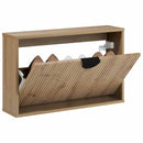 vidaXL Cipőszekrény VENRAY 70 x 17 x 43 cm Szerelt Fa Kézműves Tölgy