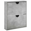 vidaXL Cipőszekrény VENRAY 70 x 17 x 82 cm Szerelt Fa Betonszürke