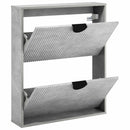 vidaXL Cipőszekrény VENRAY 70 x 17 x 82 cm Szerelt Fa Betonszürke