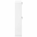 vidaXL Cipőszekrény VENRAY 70 x 17 x 82 cm Szerelt Fa Magasfényű Fehér