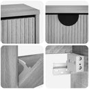 vidaXL Cipőszekrény VENRAY 70 x 17 x 82 cm Szerelt Fa Szürke Sonoma