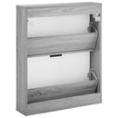 vidaXL Cipőszekrény VENRAY 70 x 17 x 82 cm Szerelt Fa Szürke Sonoma