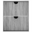 vidaXL Cipőszekrény VENRAY 70 x 17 x 82 cm Szerelt Fa Szürke Sonoma
