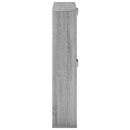 vidaXL Cipőszekrény VENRAY 70 x 17 x 82 cm Szerelt Fa Szürke Sonoma