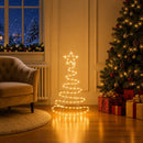 vidaXL LED-es karácsonyfa-sziluett LOVIISA 100 LED Meleg fehér