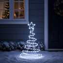 vidaXL LED-es karácsonyfa-sziluett LOVIISA 100 LED Hideg fehér