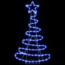 vidaXL LED-es karácsonyfa-sziluett LOVIISA 100 LED Kék 51 x 99 cm