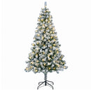 vidaXL Műanyag Hajtogatós Karácsonyfa 120 cm 150 LED Meleg fehér